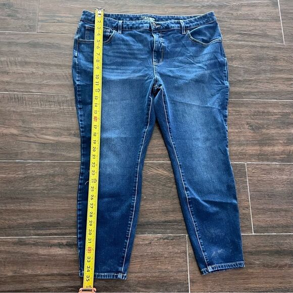 Time and Tru Dark Blue Skinny Jeans Short Womens 20 - Picture 3 of 8